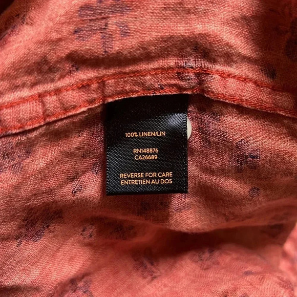 Good Man Brand Linen Camp Shirt Size L - Picture 6 of 8